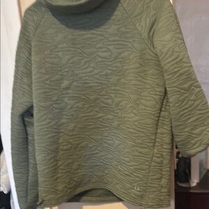 Olive Green Textured Women's Hoodie